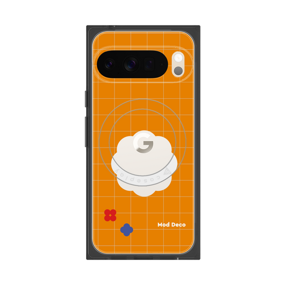 Premium Square Case with Pixelsnap［ Mod Deco - Original - Retro Orange ］