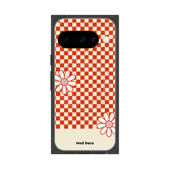 Premium Square Case with Pixelsnap［ Mod Deco - Original - Retro Flower ］