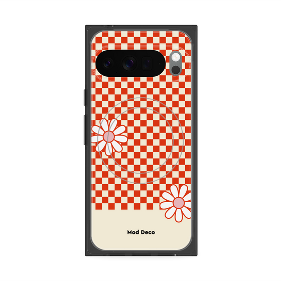 Premium Square Case with Pixelsnap［ Mod Deco - Original - Retro Flower ］