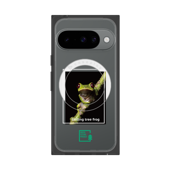 Premium Square Case with Pixelsnap［ Green Future Project - Gliding tree frog ］