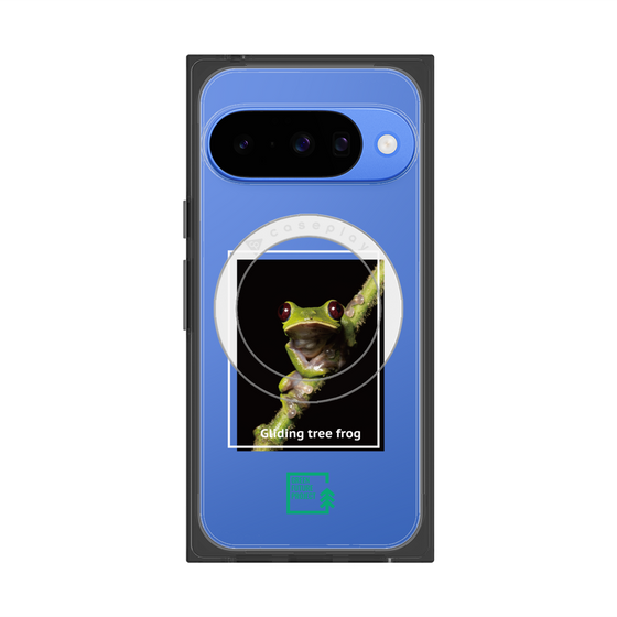 Premium Square Case with Pixelsnap［ Green Future Project - Gliding tree frog ］