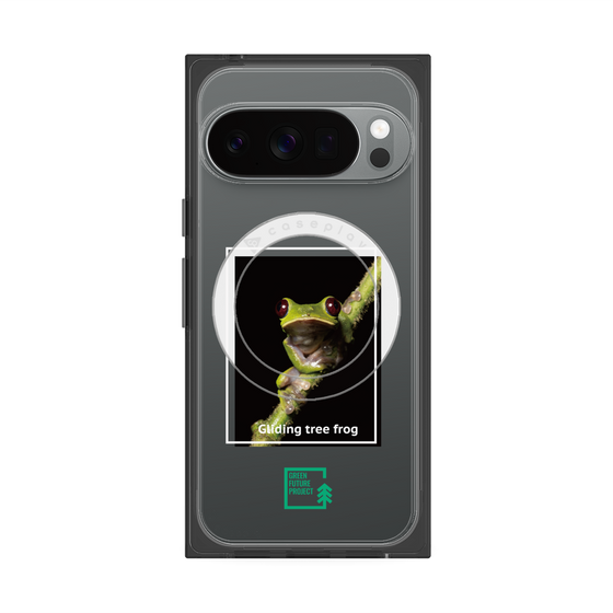 Premium Square Case with Pixelsnap［ Green Future Project - Gliding tree frog ］