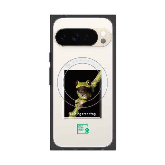 Premium Square Case with Pixelsnap［ Green Future Project - Gliding tree frog ］