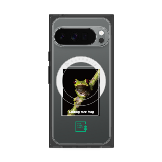 Premium Square Case with Pixelsnap［ Green Future Project - Gliding tree frog ］