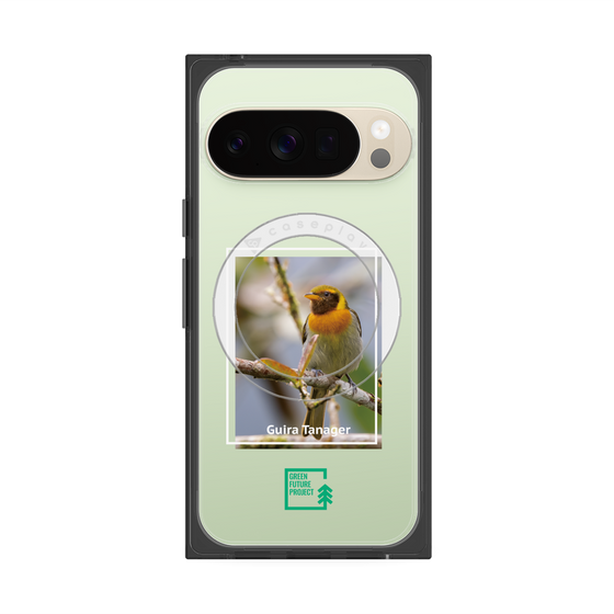 Premium Square Case with Pixelsnap［ Green Future Project - Guira Tanager ］