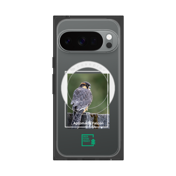 Premium Square Case with Pixelsnap［ Green Future Project - Aplomado Falcon ］