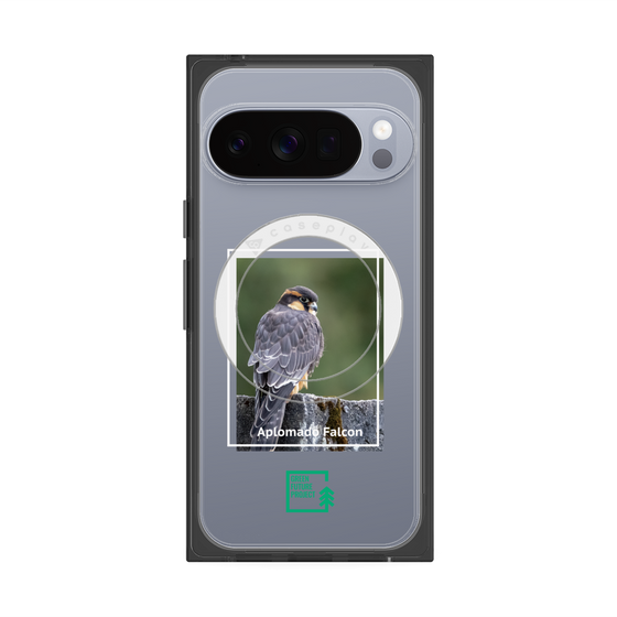 Premium Square Case with Pixelsnap［ Green Future Project - Aplomado Falcon ］