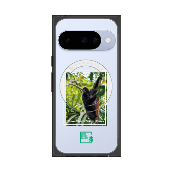 Premium Square Case with Pixelsnap［ Green Future Project - Brown-headed Spider Monkey ］