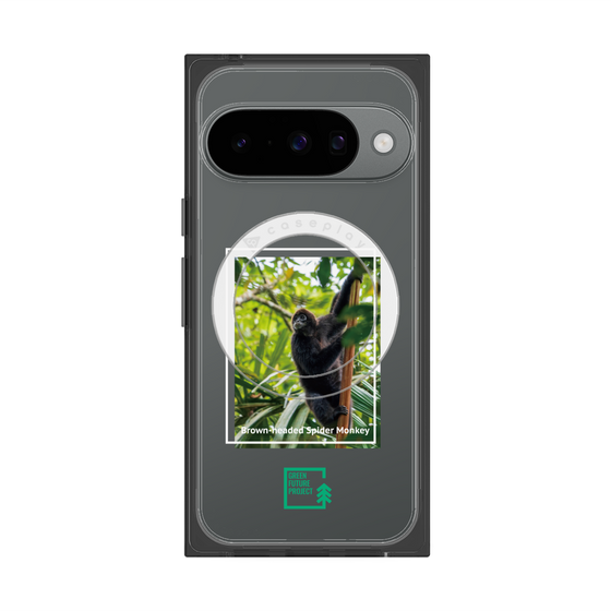 Premium Square Case with Pixelsnap［ Green Future Project - Brown-headed Spider Monkey ］