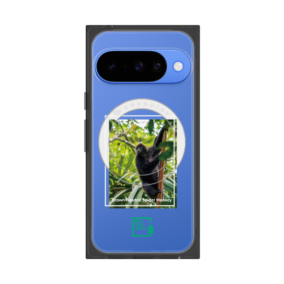 Premium Square Case with Pixelsnap［ Green Future Project - Brown-headed Spider Monkey ］