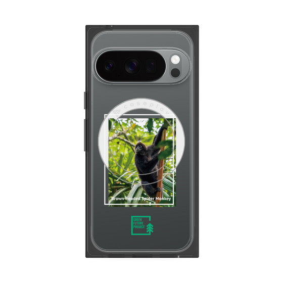 Premium Square Case with Pixelsnap［ Green Future Project - Brown-headed Spider Monkey ］