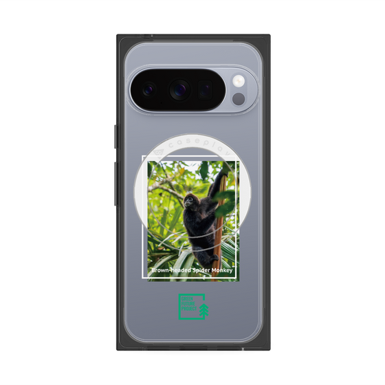 Premium Square Case with Pixelsnap［ Green Future Project - Brown-headed Spider Monkey ］