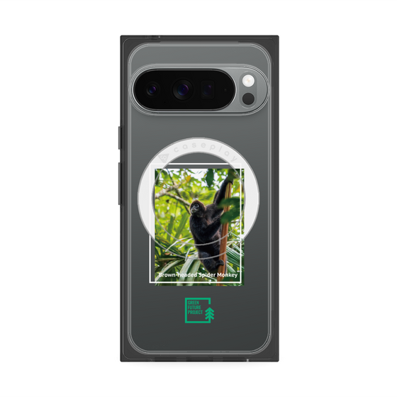 Premium Square Case with Pixelsnap［ Green Future Project - Brown-headed Spider Monkey ］