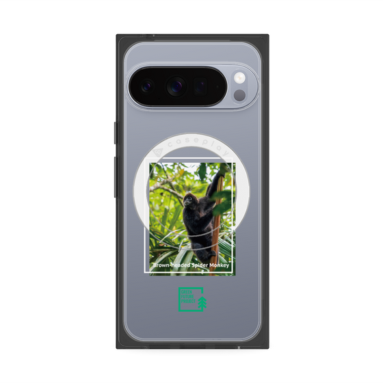 Premium Square Case with Pixelsnap［ Green Future Project - Brown-headed Spider Monkey ］