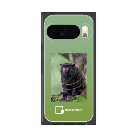 Premium Square Case with Pixelsnap［ Green Future Project - Black-mantled Tamarin ］
