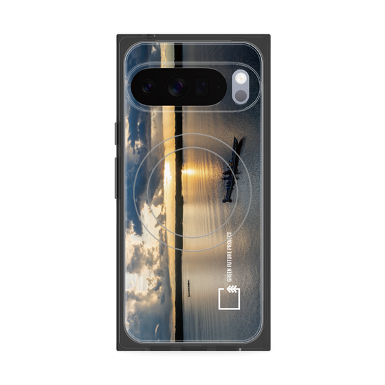 Premium Square Case with Pixelsnap［ Green Future Project - Landscape ］