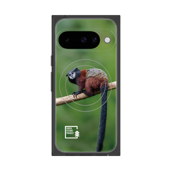 Premium Square Case with Pixelsnap［ Green Future Project - Saddle-backTamarin ］