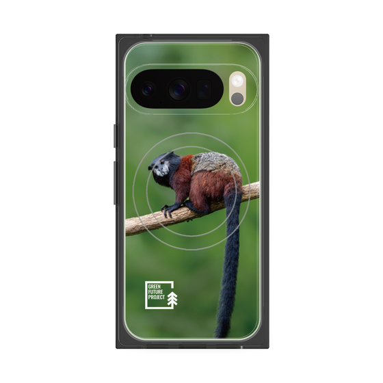 Premium Square Case with Pixelsnap［ Green Future Project - Saddle-backTamarin ］