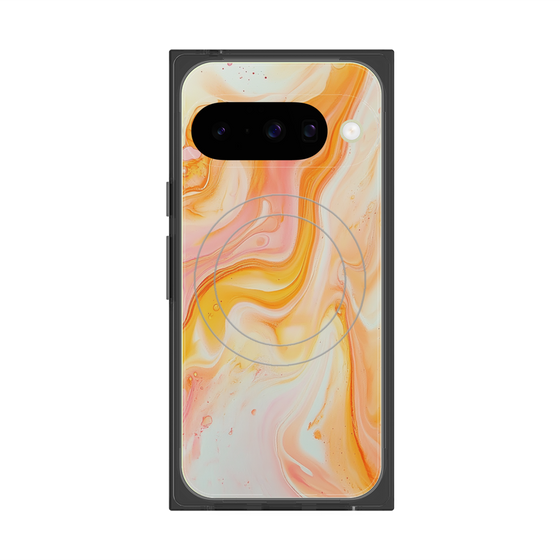 Premium Square Case with Pixelsnap［ Color Rain - Original - Tangerine Mist ］