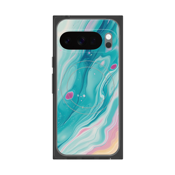 Premium Square Case with Pixelsnap［ Color Rain - Original - Serene Wave ］