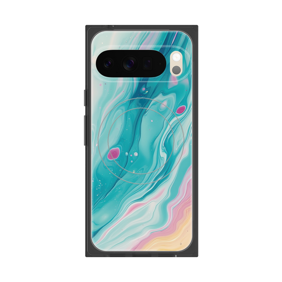Premium Square Case with Pixelsnap［ Color Rain - Original - Serene Wave ］