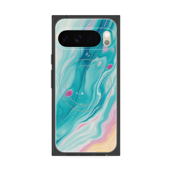 Premium Square Case with Pixelsnap［ Color Rain - Original - Serene Wave ］