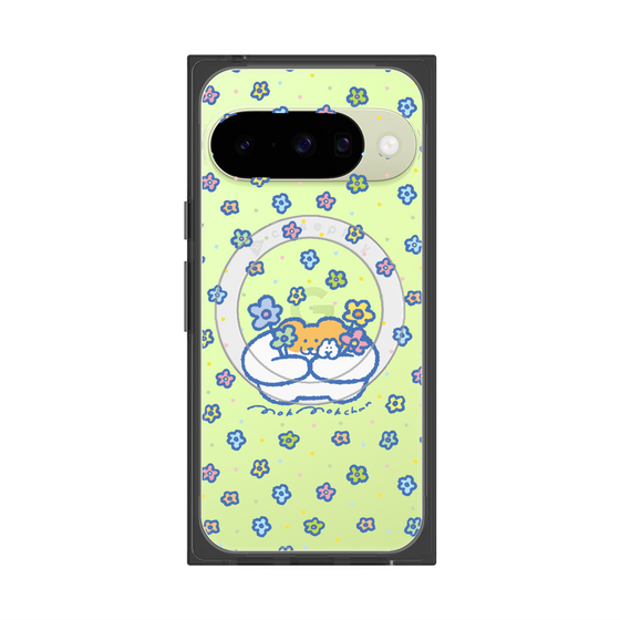 Premium Square Case with Pixelsnap［ Mokmokchan - Flowers ］