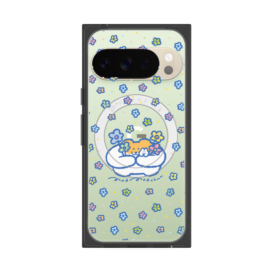 Premium Square Case with Pixelsnap［ Mokmokchan - Flowers ］