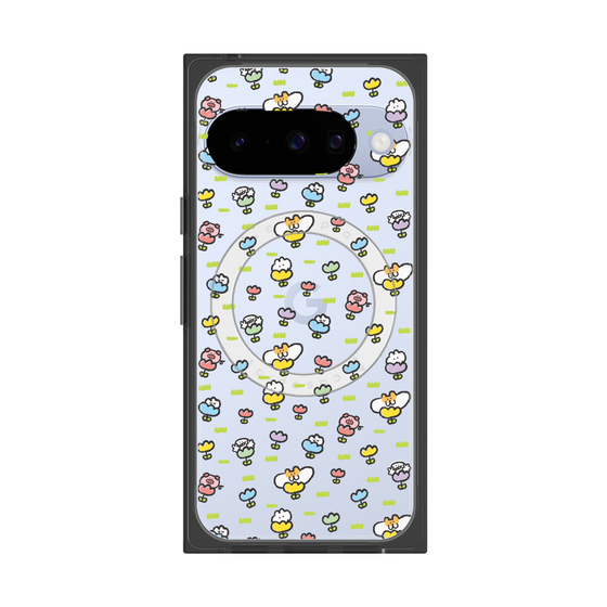 Premium Square Case with Pixelsnap［ Mokmokchan - Flower - All-over Pattern ］