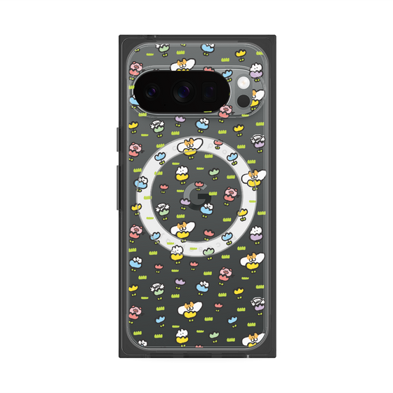 Premium Square Case with Pixelsnap［ Mokmokchan - Flower - All-over Pattern ］