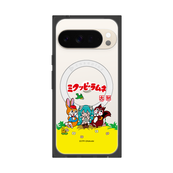 Premium Square Case with Pixelsnap［ Hatsune Miku × Kuppy Ramune - Package - Clear ］