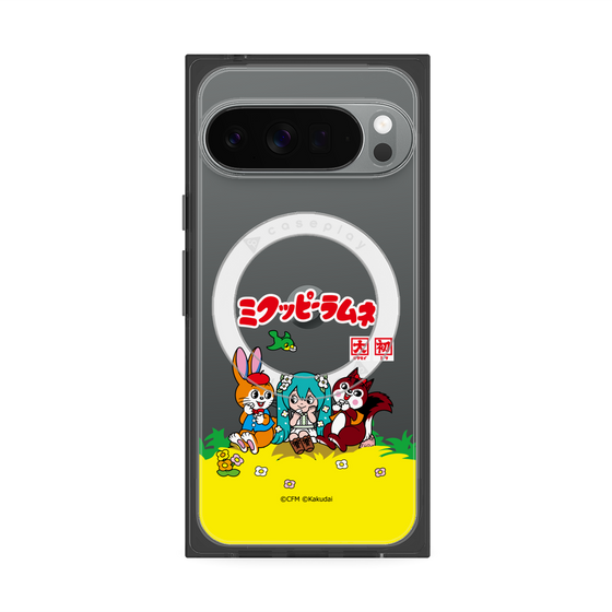 Premium Square Case with Pixelsnap［ Hatsune Miku × Kuppy Ramune - Package - Clear ］
