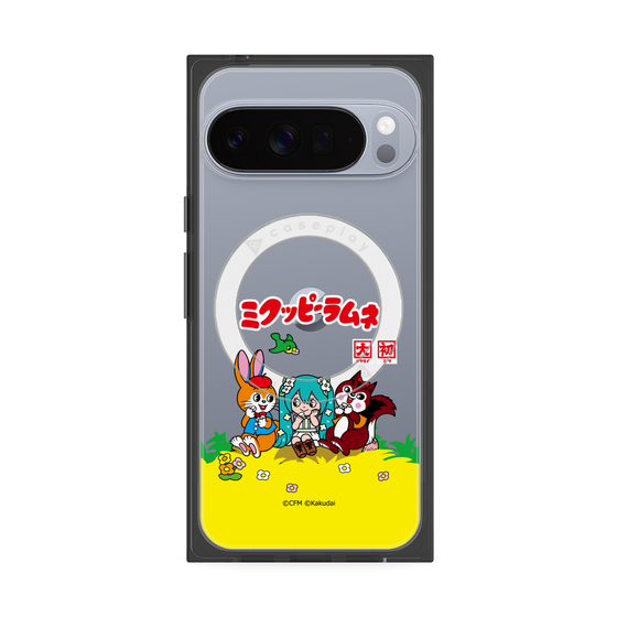 Premium Square Case with Pixelsnap［ Hatsune Miku × Kuppy Ramune - Package - Clear ］