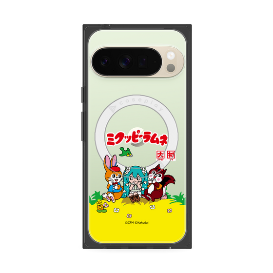 Premium Square Case with Pixelsnap［ Hatsune Miku × Kuppy Ramune - Package - Clear ］