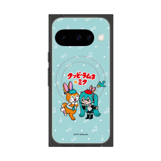 Premium Square Case with Pixelsnap［ Hatsune Miku × Kuppy Ramune - Hatsune Miku × Kuppy - Chibi Illustration ］