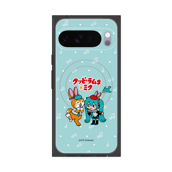 Premium Square Case with Pixelsnap［ Hatsune Miku × Kuppy Ramune - Hatsune Miku × Kuppy - Chibi Illustration ］