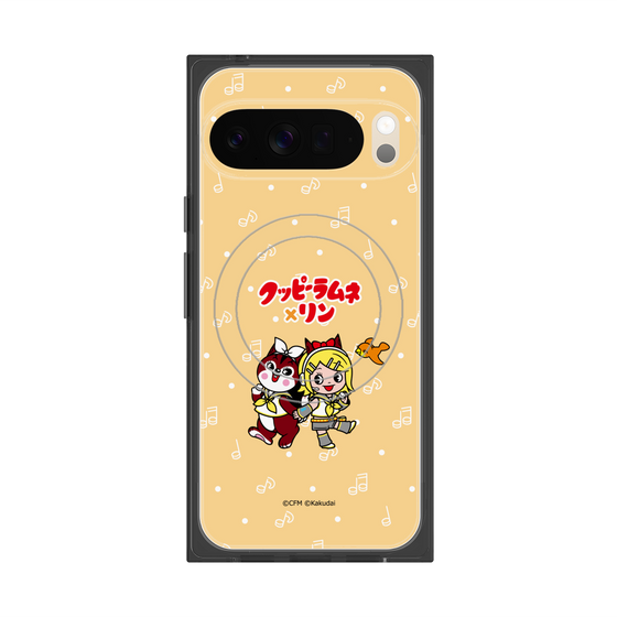 Premium Square Case with Pixelsnap［ Hatsune Miku × Kuppy Ramune - Kagamine Rin × Ram - Chibi Illustration ］