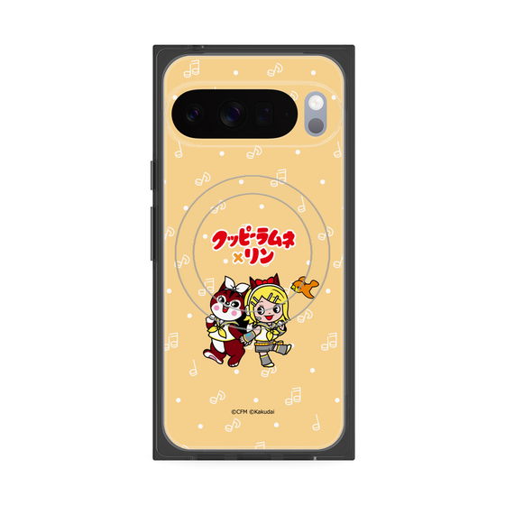 Premium Square Case with Pixelsnap［ Hatsune Miku × Kuppy Ramune - Kagamine Rin × Ram - Chibi Illustration ］