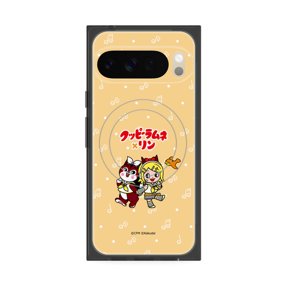 Premium Square Case with Pixelsnap［ Hatsune Miku × Kuppy Ramune - Kagamine Rin × Ram - Chibi Illustration ］