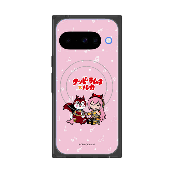 Premium Square Case with Pixelsnap［ Hatsune Miku × Kuppy Ramune - Megurine Luka × Ram - Chibi Illustration ］