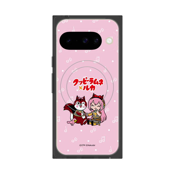 Premium Square Case with Pixelsnap［ Hatsune Miku × Kuppy Ramune - Megurine Luka × Ram - Chibi Illustration ］