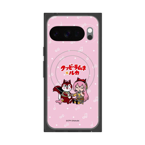 Premium Square Case with Pixelsnap［ Hatsune Miku × Kuppy Ramune - Megurine Luka × Ram - Chibi Illustration ］