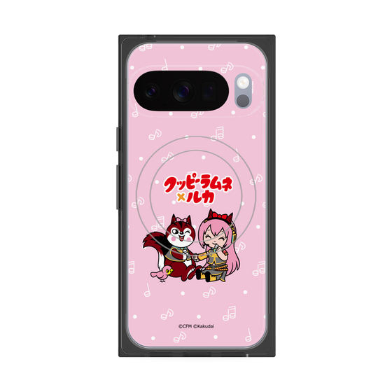 Premium Square Case with Pixelsnap［ Hatsune Miku × Kuppy Ramune - Megurine Luka × Ram - Chibi Illustration ］