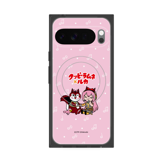 Premium Square Case with Pixelsnap［ Hatsune Miku × Kuppy Ramune - Megurine Luka × Ram - Chibi Illustration ］