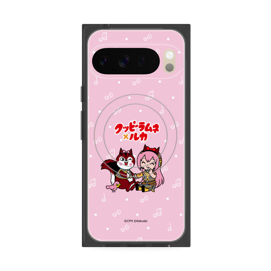 Premium Square Case with Pixelsnap［ Hatsune Miku × Kuppy Ramune - Megurine Luka × Ram - Chibi Illustration ］