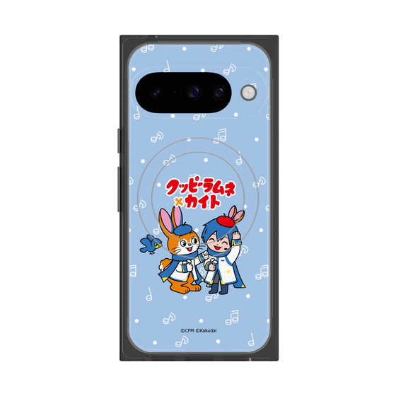 Premium Square Case with Pixelsnap［ Hatsune Miku × Kuppy Ramune - KAITO × Kuppy - Chibi Illustration ］