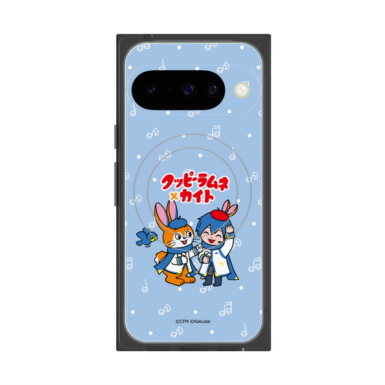 Premium Square Case with Pixelsnap［ Hatsune Miku × Kuppy Ramune - KAITO × Kuppy - Chibi Illustration ］