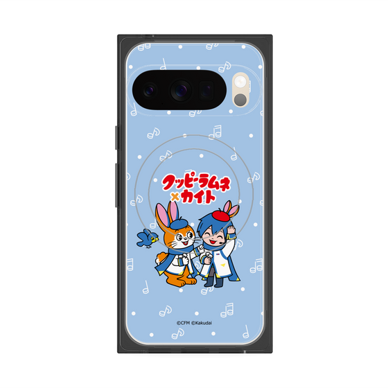 Premium Square Case with Pixelsnap［ Hatsune Miku × Kuppy Ramune - KAITO × Kuppy - Chibi Illustration ］