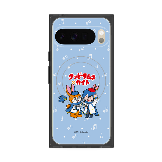 Premium Square Case with Pixelsnap［ Hatsune Miku × Kuppy Ramune - KAITO × Kuppy - Chibi Illustration ］