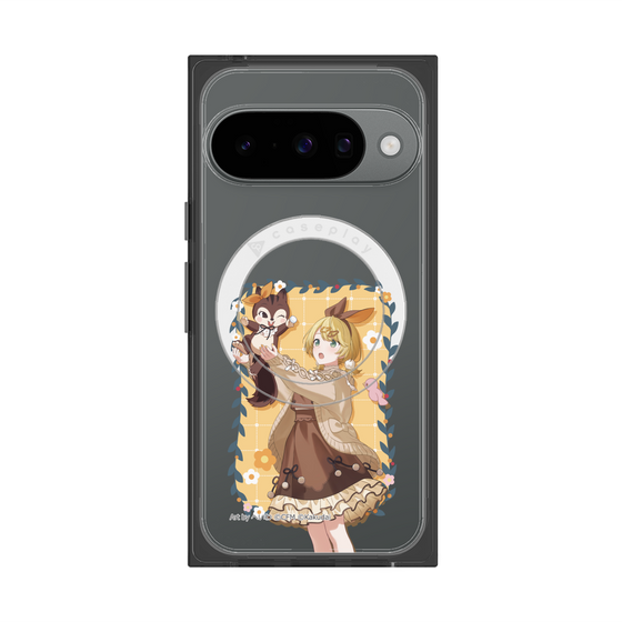 Premium Square Case with Pixelsnap［ Hatsune Miku × Kuppy Ramune - Kagamine Rin × Ram - Full-body Illustration 1 ］